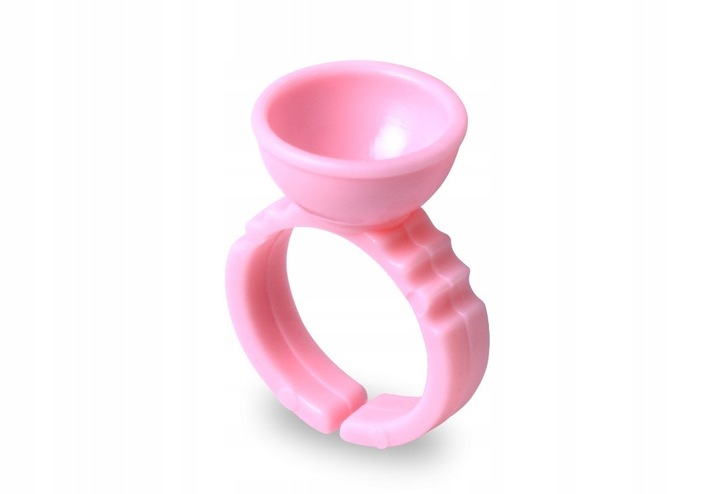 Pierścionek Do Aplikacji Kleju Pigmentu Make Up Różowy 100szt.