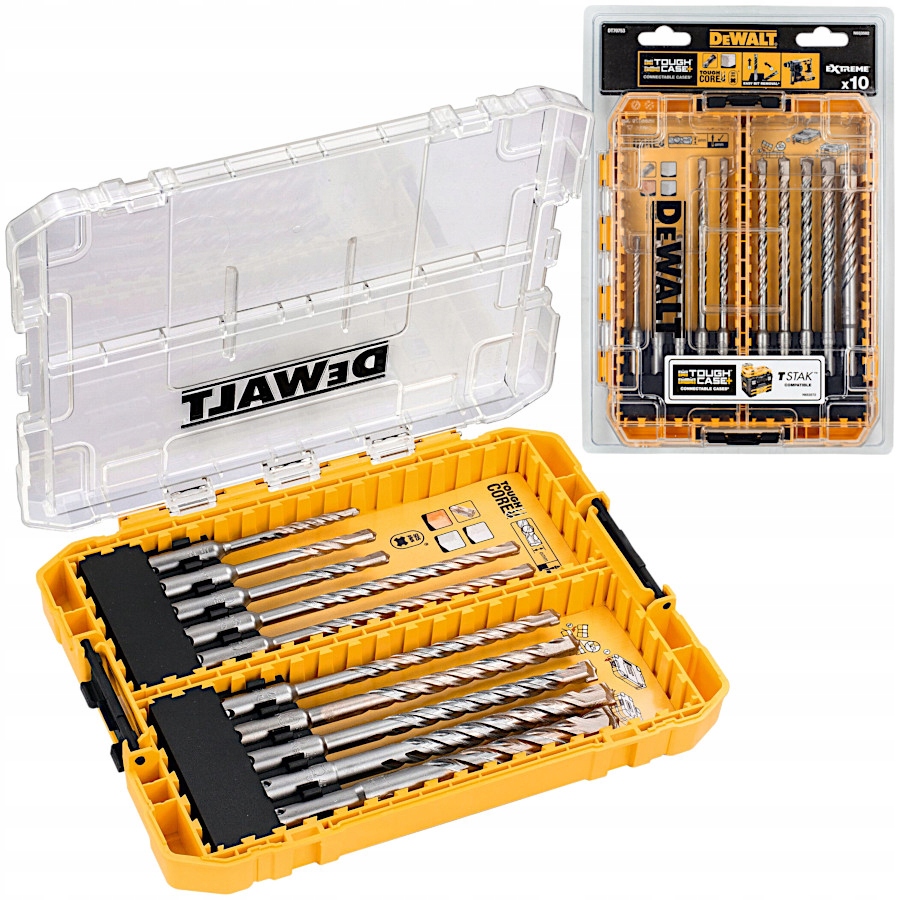 

Wiertła Sds+ do muru kamienia 10szt Dewalt DT70753