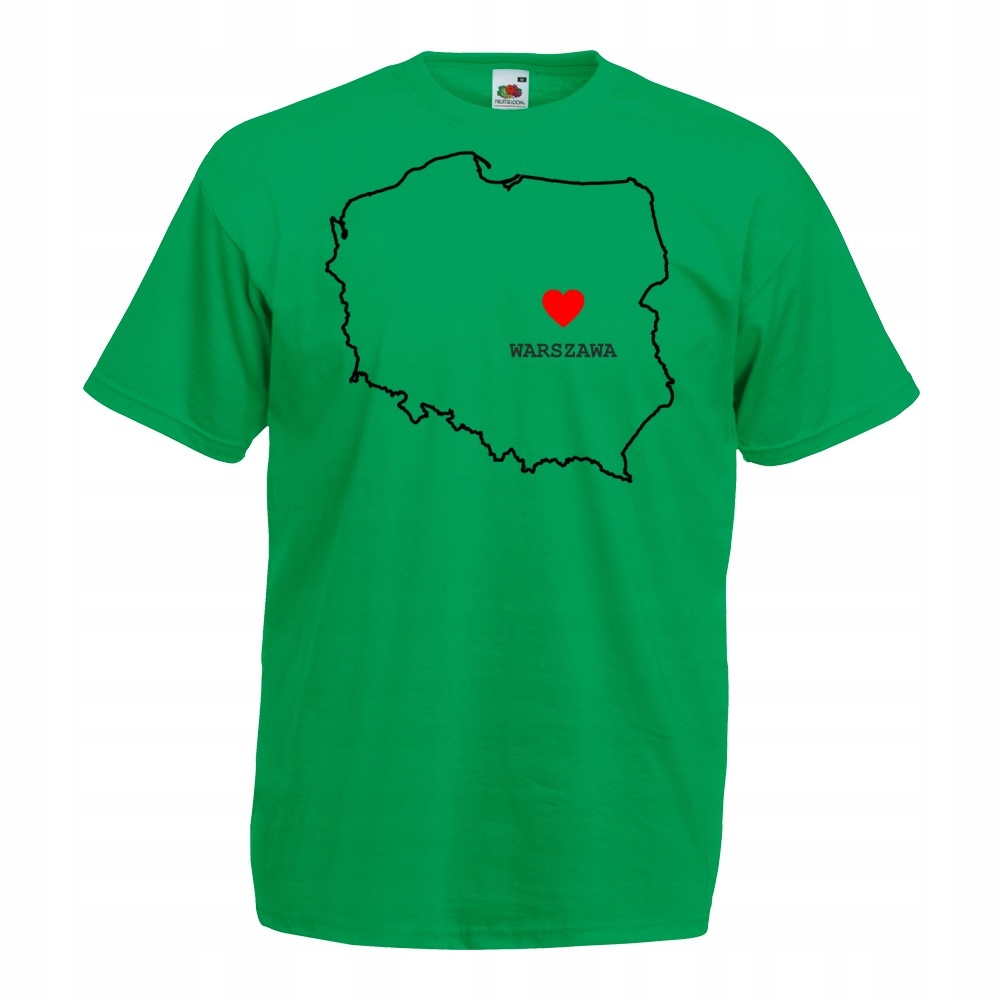 

Koszulka Warszawa stolica Polska XL zielona
