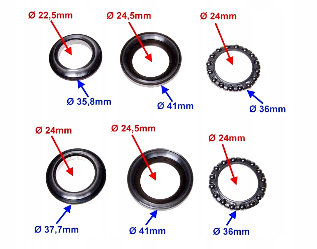 ŁOŻYSKA KIEROWNICY GŁÓWKI RAMY KINROAD XT50Q KING Producent inny