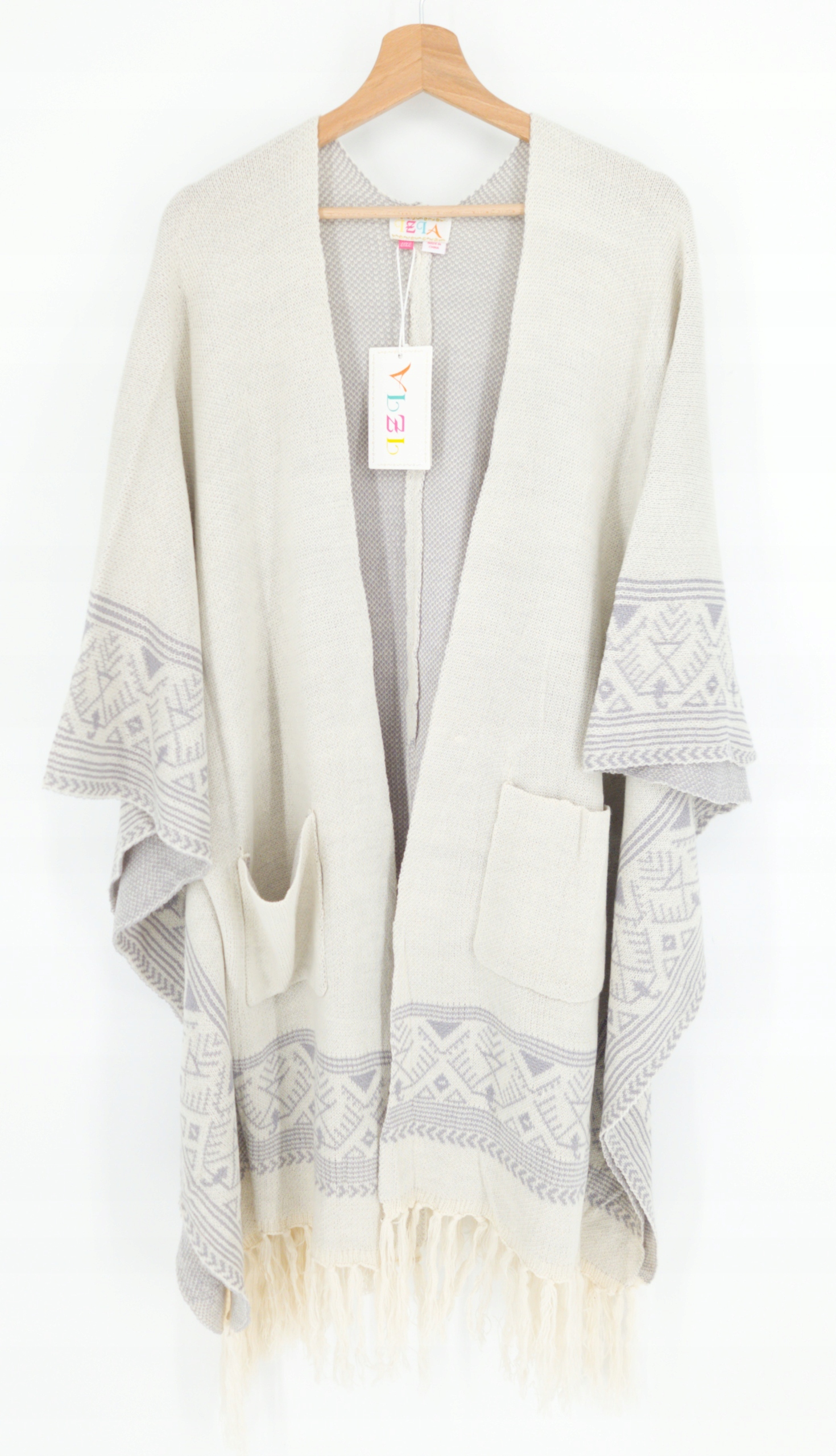 Pončo s třásněmi Izia L/XL