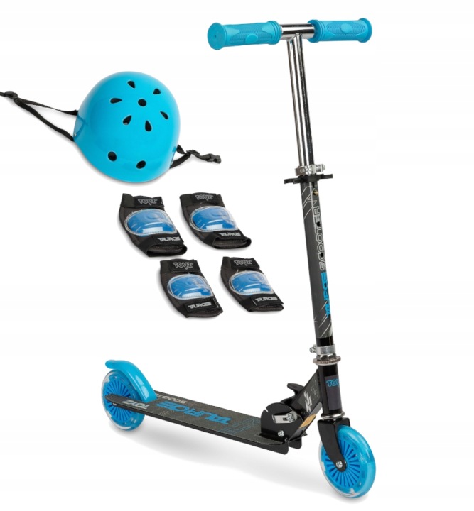 Toyz Tauro dwukołowa hulajnoga z kaskiem do 100 kg Black (grey)