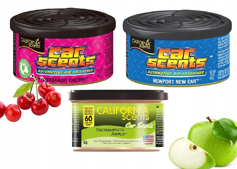 

California Car Scents Cherry New Car Apple Zapach