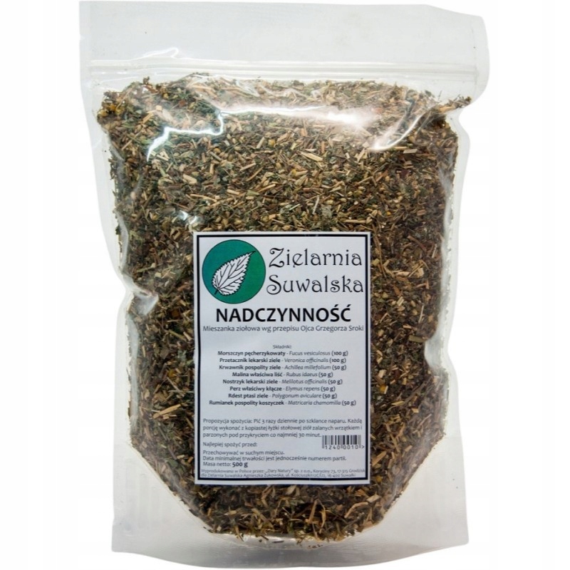 

Mieszanka Ziołowa Nadczynność Tarczycy 500g