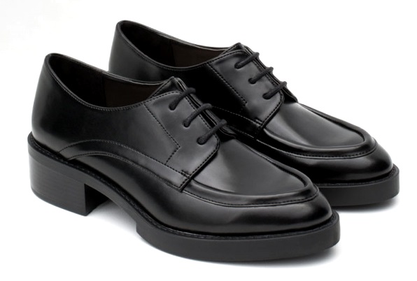 

Zara Botki Derby Oxfordy Lakierowane Czarne Hot 41