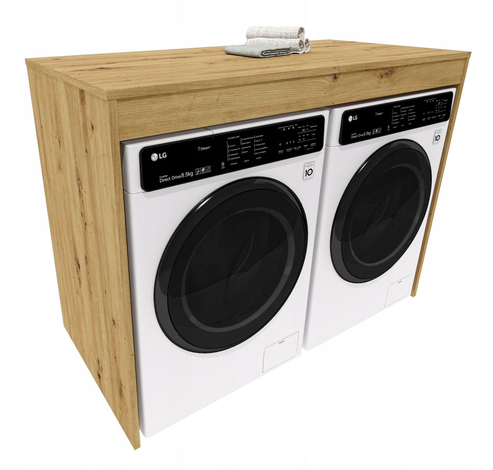 Skříňka na pračku a sušičku Levná 128,4 cm 97x128,4x60,8 Dub Artisan