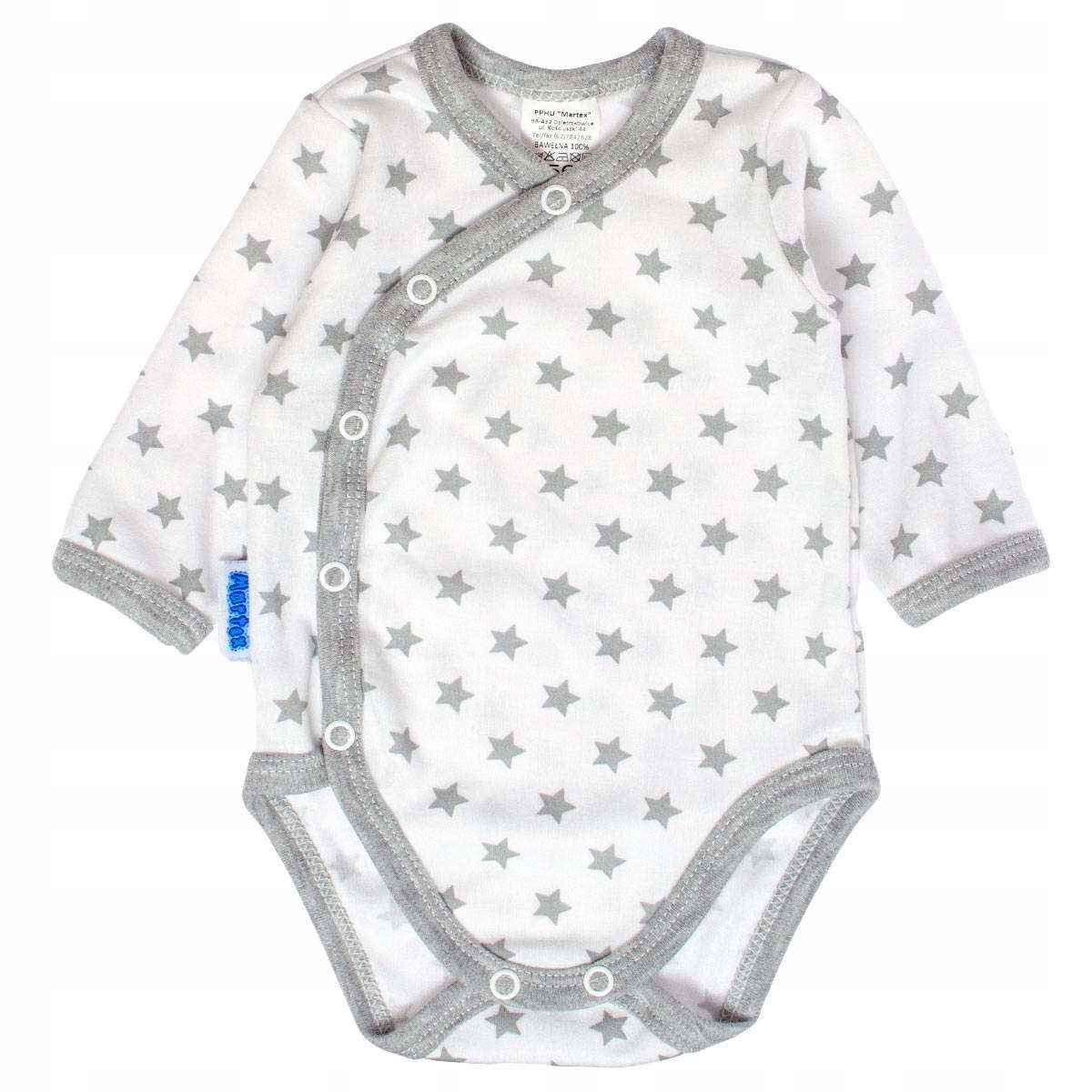 

Body Szare Niemowlęce W Gwiazdki Bawełniane R. 68