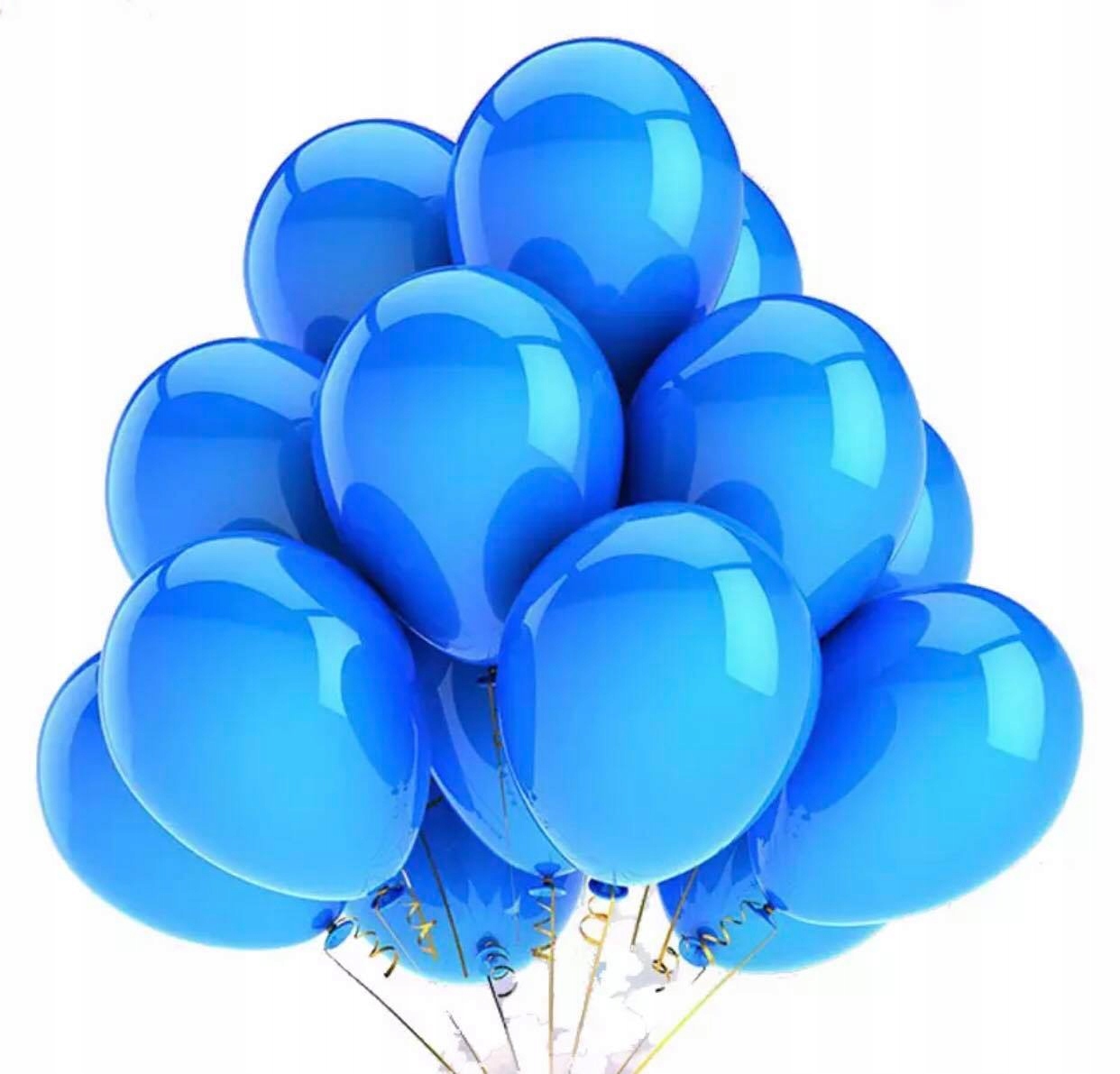 Воздушные шары синий металлический большой общин 50 шт.