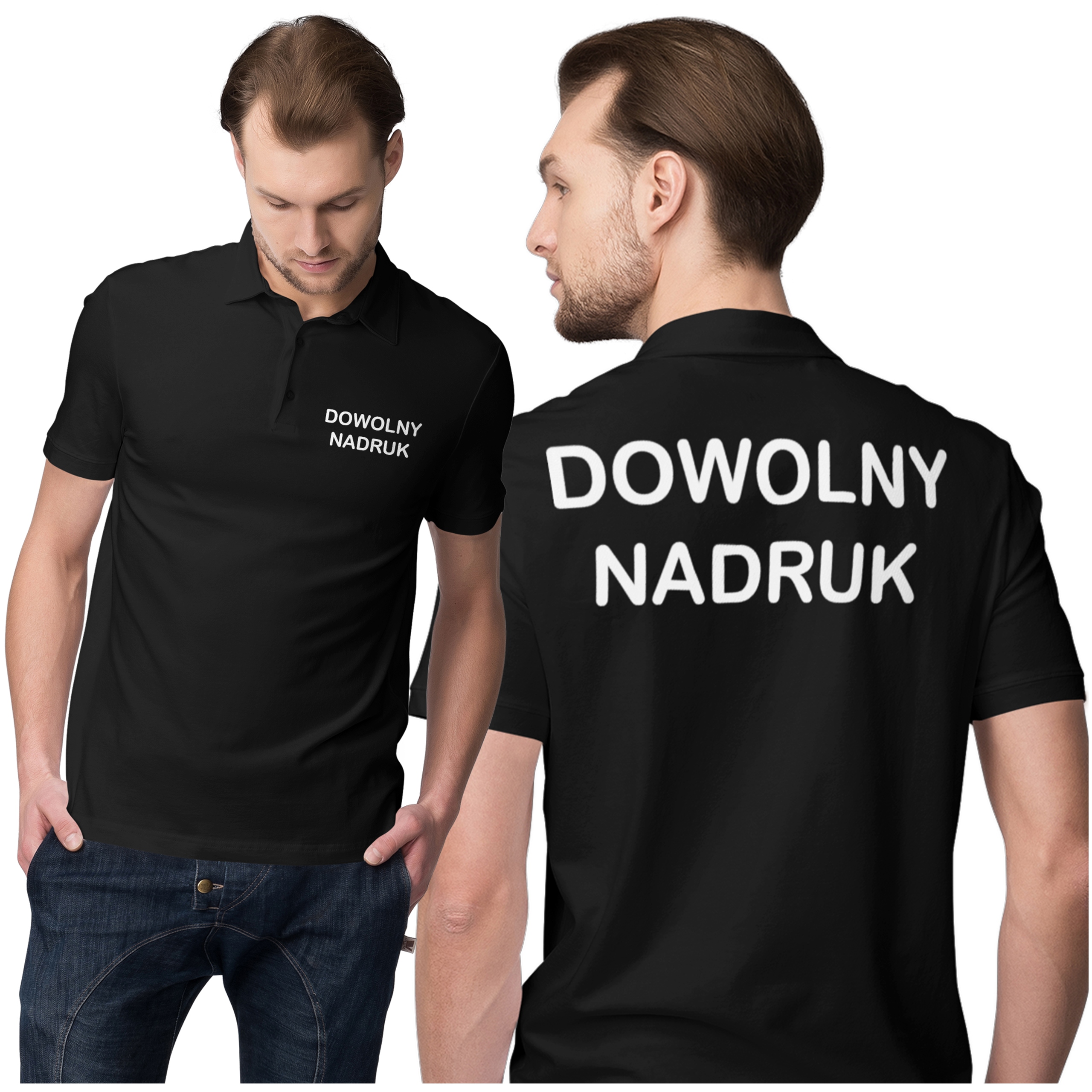 

Dużo Męska Koszulka Polo Z Twoim Dowolnym Nadruk