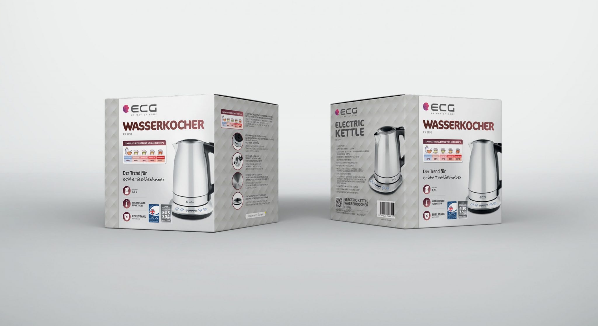 ECG RK 1791 vízforraló Szűrő igen