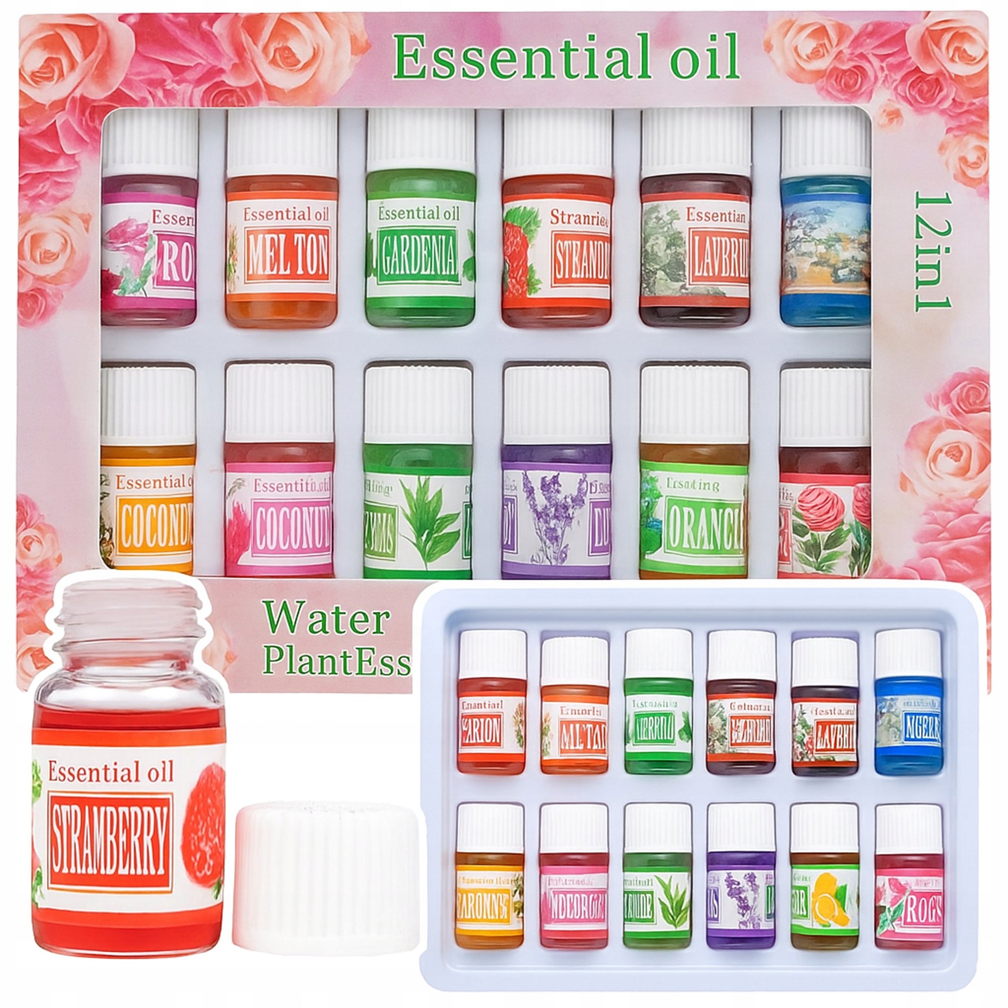 OLEJKI ZAPACHOWE DO AROMATERAPII AROMATERAPIA OLEJEK ZESTAW OLEJKÓW 12szt