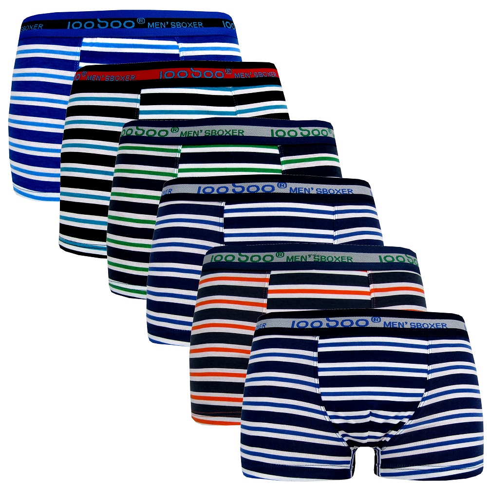 

6x Chłopięce Bokserki Bawełniane Paski 128/134 cm