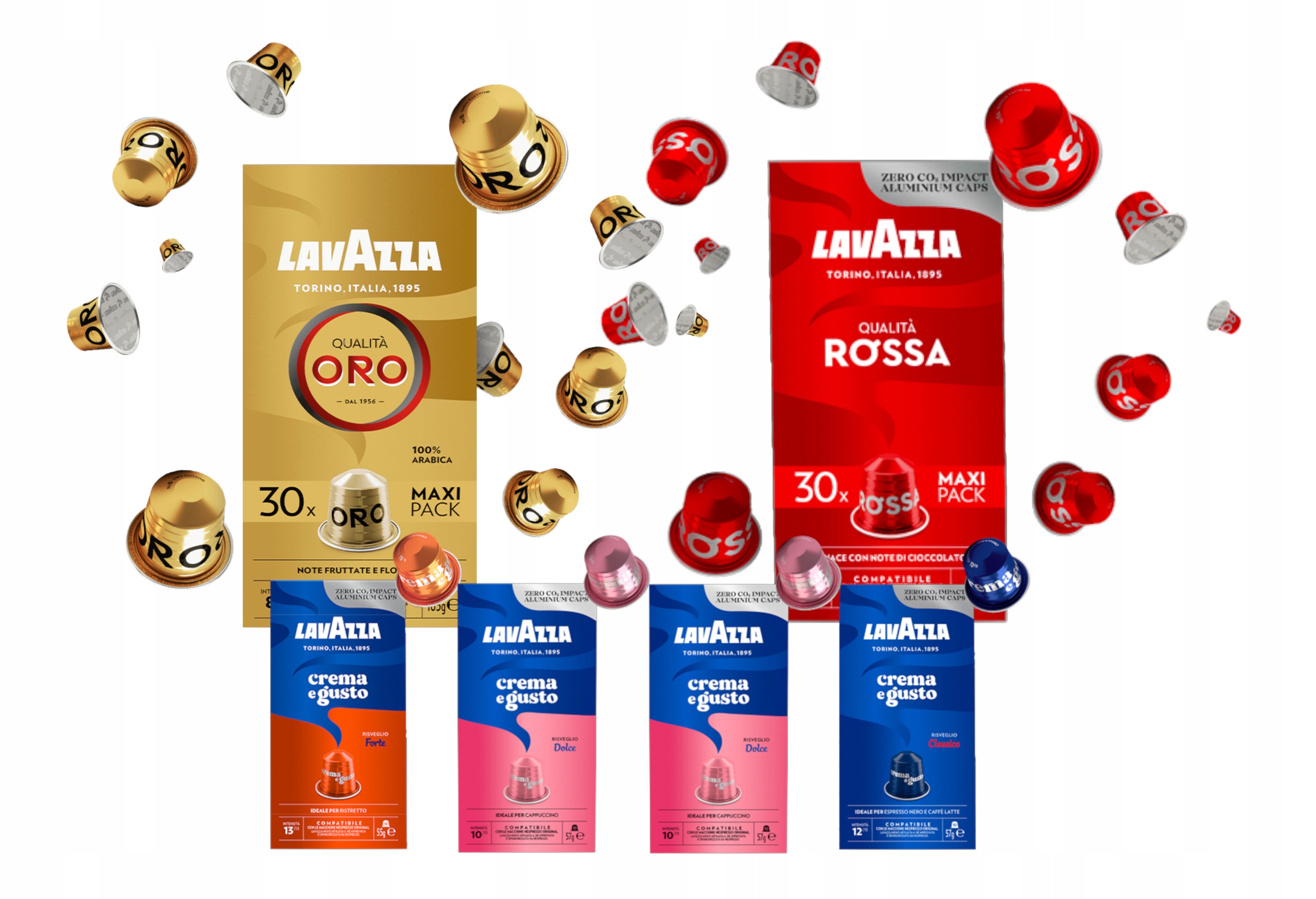 Kapsułki z kawą do ekspresów Nespresso marki Lavazza Espresso Mix Top x100