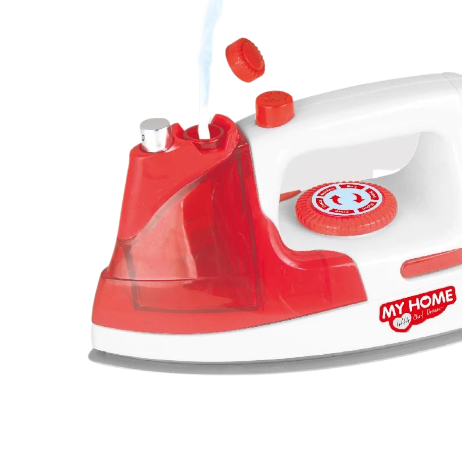 ŻELAZKO DLA DZIECI Z ZBORNIKIEM NA WODĘ POKRĘTŁEM LAMPKĄ WYGODNA RĄCZKA Marka inna