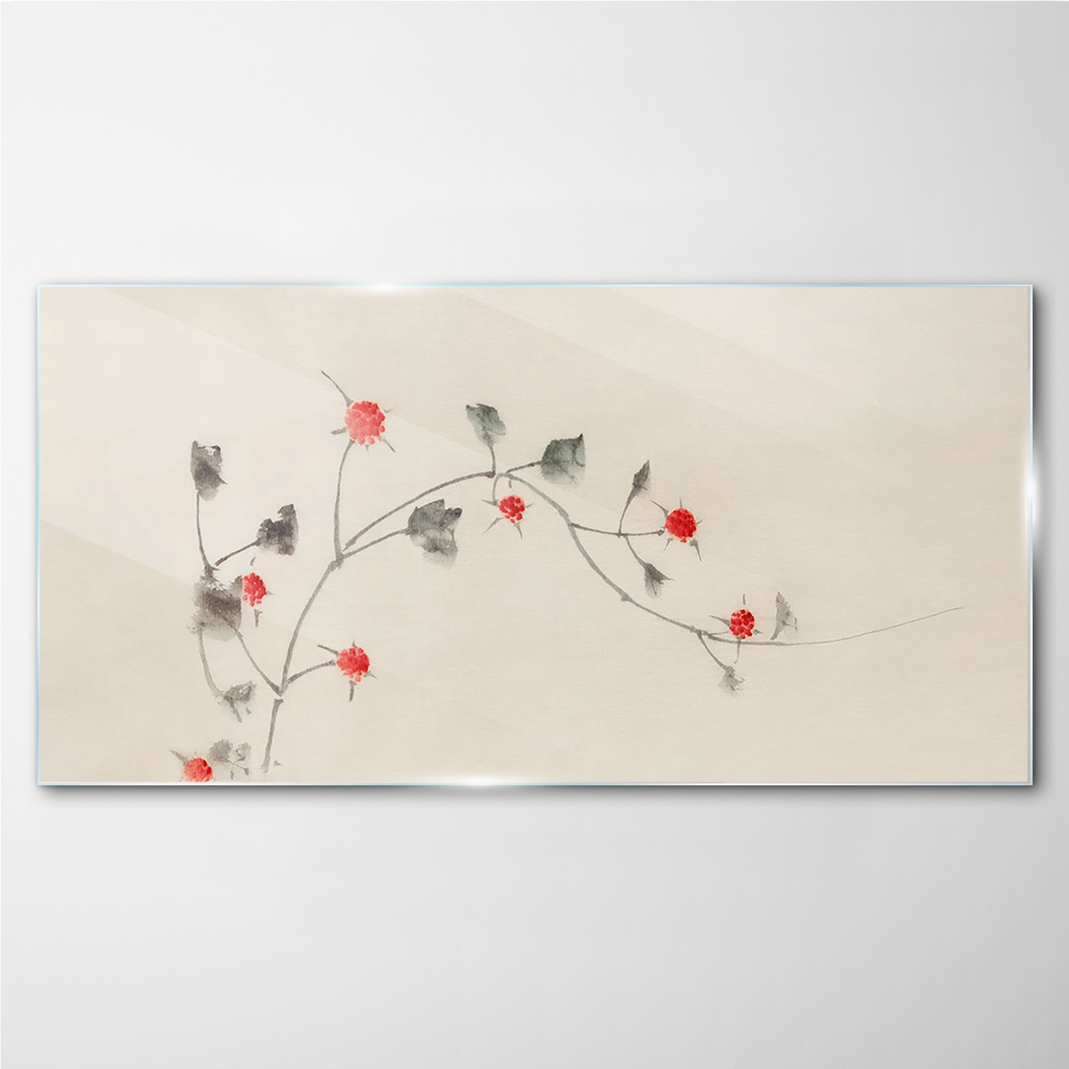 

Obraz szklany z nadrukiem Gałąź kwiaty 100x50 cm