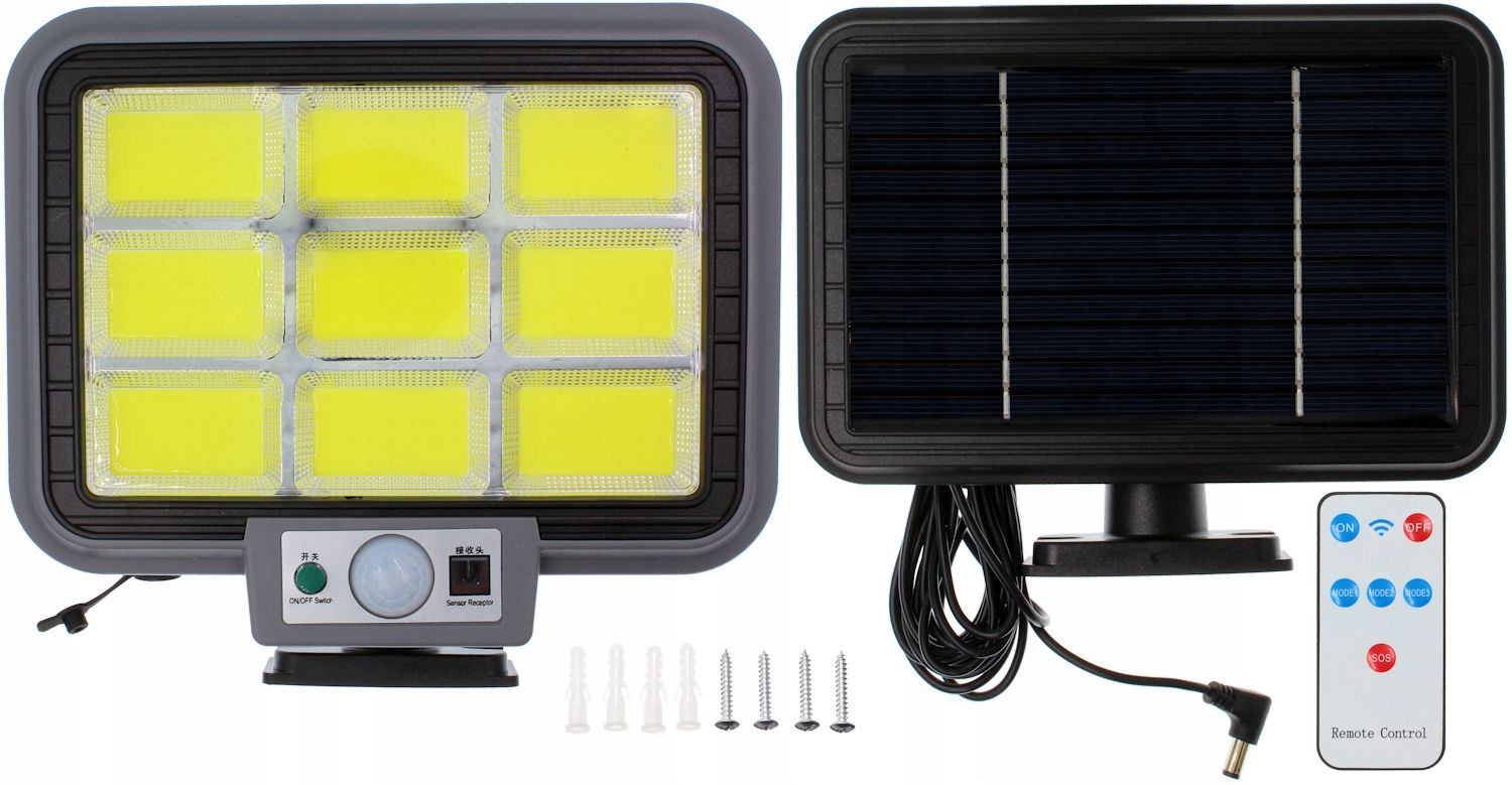 

Halogen Lampa Solarna 252 Led Cob Czujnik Ruchu
