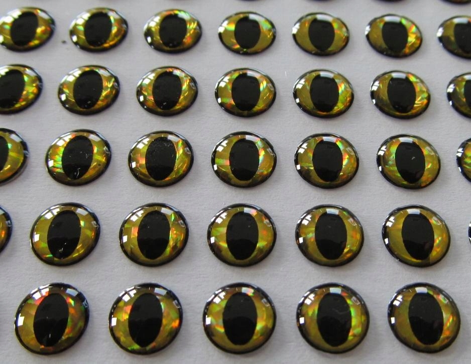 

Oczy 3D 10 mm Złote Kocie 100-sztuk