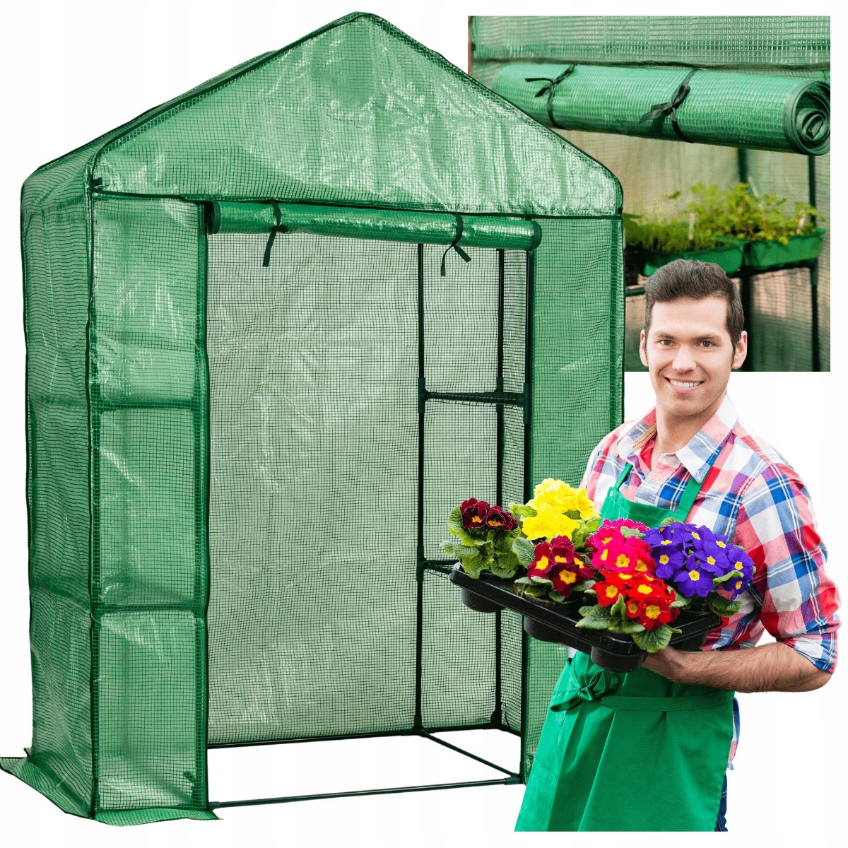 Skleník Fólie Zahradní S Policemi Rozsadník Pro Výsev prošívání na balkon