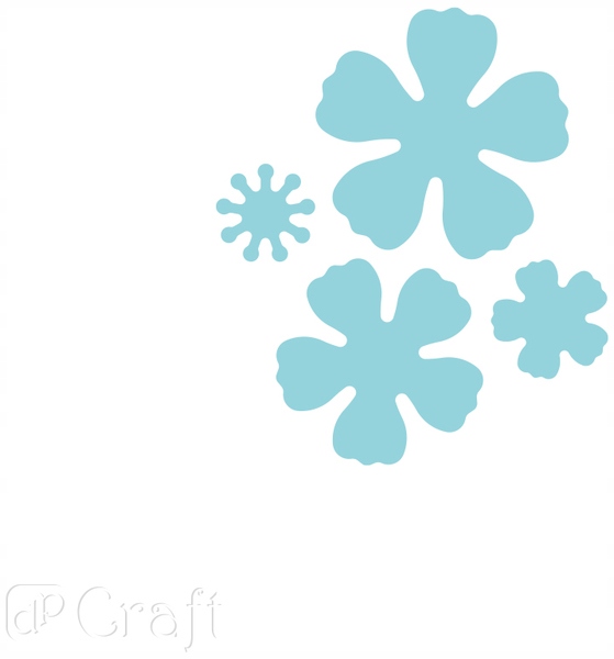 Děrovač dekorativní 76cm Květiny, Dp Craft