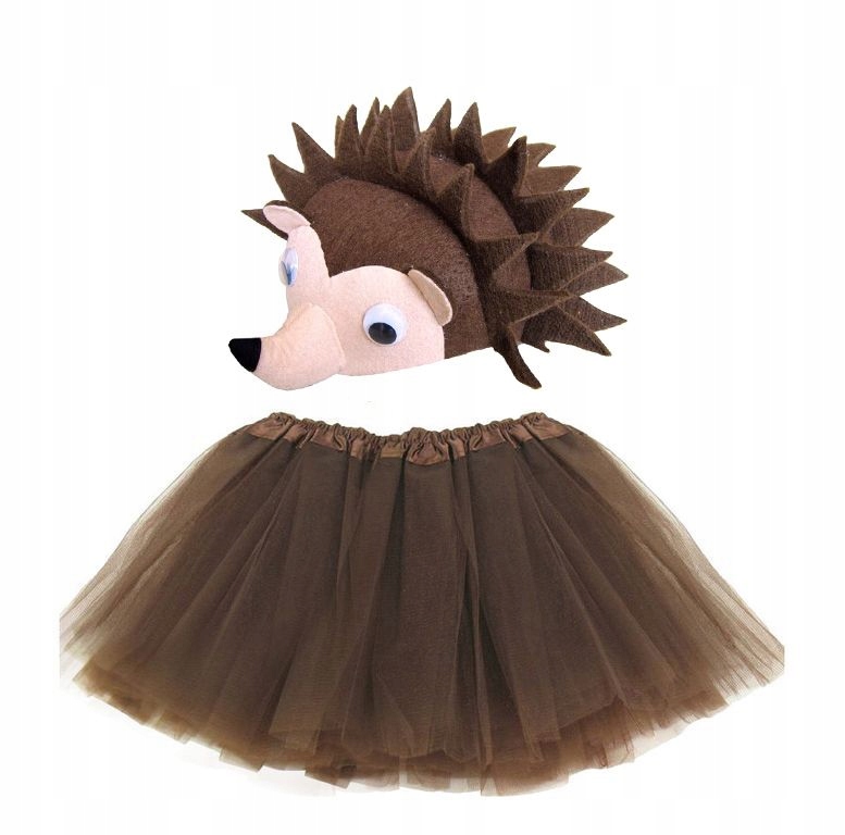 STRÓJ JEŻ JESIEŃ BAL SPÓDNICZKA + CZAPKA