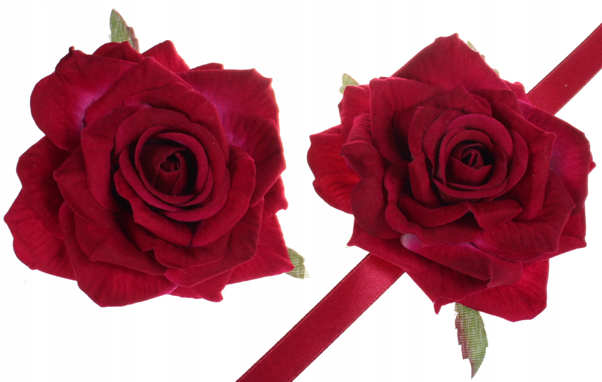 Kotylion przypinka róża welur bordo studniówka bal Marka inny