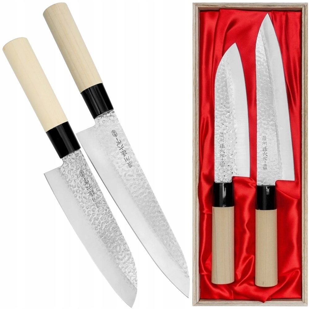 Satake Magoroku Saku Japonský set 2 nožov Nôž šéfa 21 cm a Santoku 17 cm