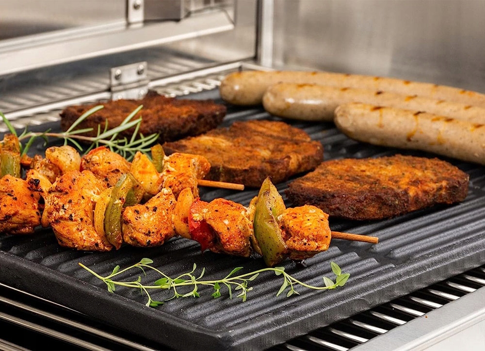 Płyta ŻELIWNA Dwustronna RUSZT na grill ognisko Patelnia Grillowa 42x26 cm Kod producenta 2569