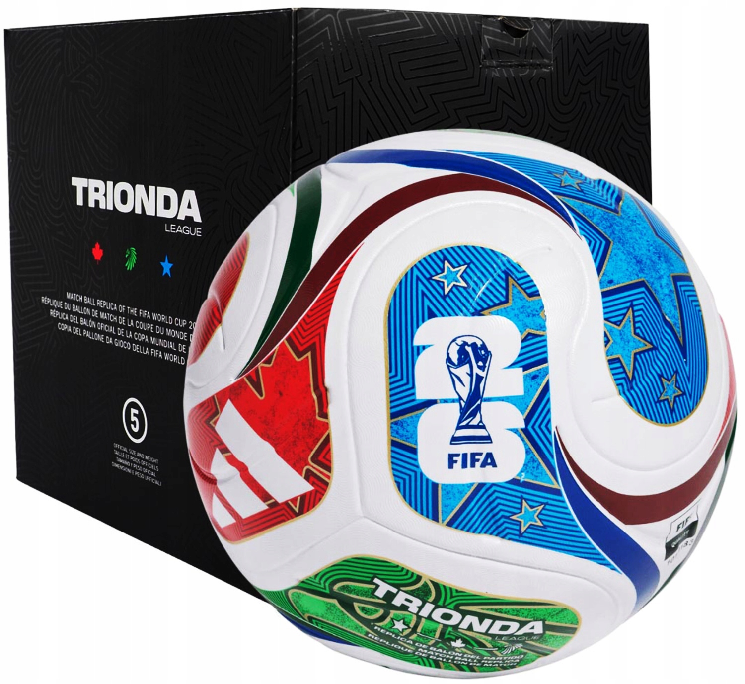 Adidas Piłka Nożna World Cup 26 Trionda League 2026 Pudełko Box JD8045 r. 5