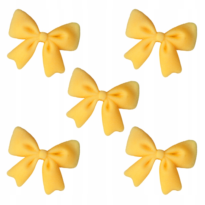 Kokardki cukrowe na tort 3,5cm żółte 40szt (8 x 5szt)
