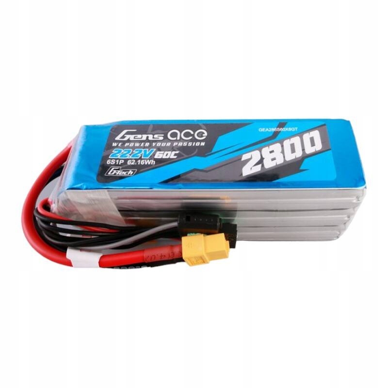 Gens Ace G-Tech Akumulátor 2800 mAh 22.2V 60C 6S XT60 Modelársky Rc 410 g
