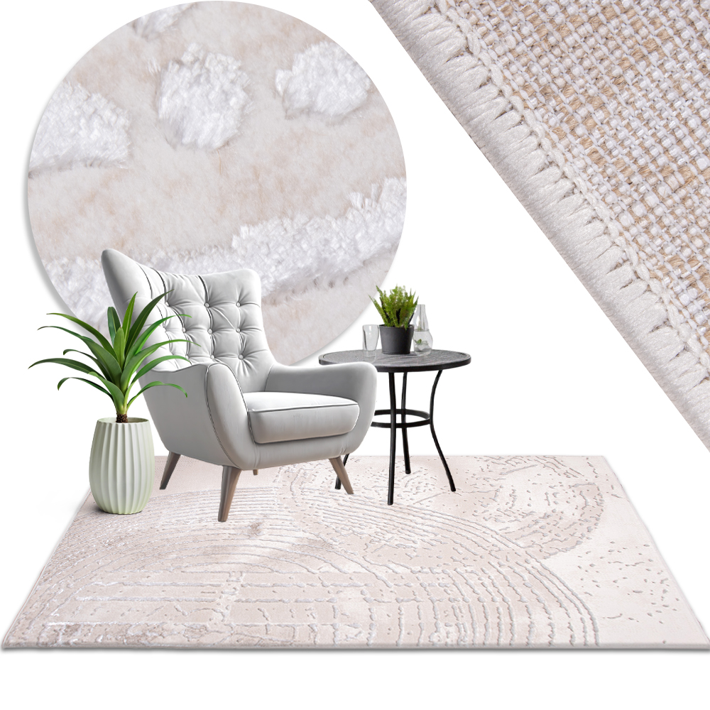 Koberec Do Obývacího Pokoje Ložnice Moderní 150x100 Světlá Barva Moderní Vzor Mia
