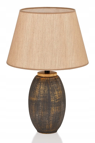 Elegantná stolová lampa Asir, 46 x 30 cm, hnedá, zlatá