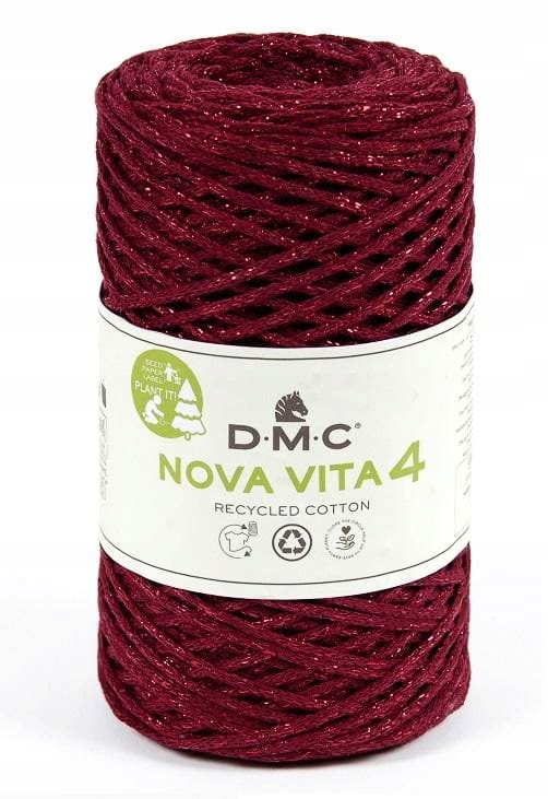 Nova Vita šňůra fi3.5mm 115 vínová metalizovaná