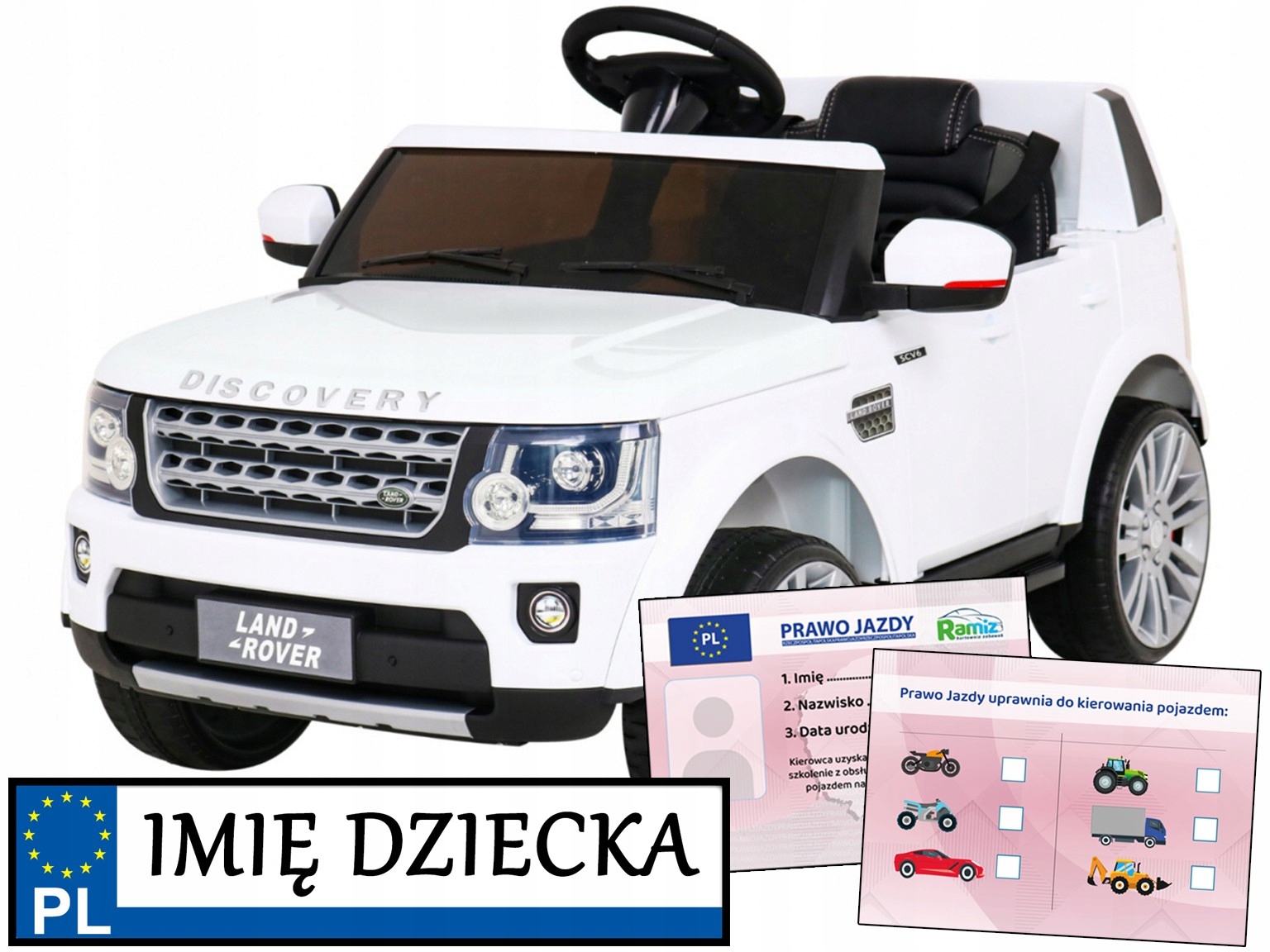 Land Rover Discovery Autko Na Akumulator dla dzieci pilot siedzenie eko