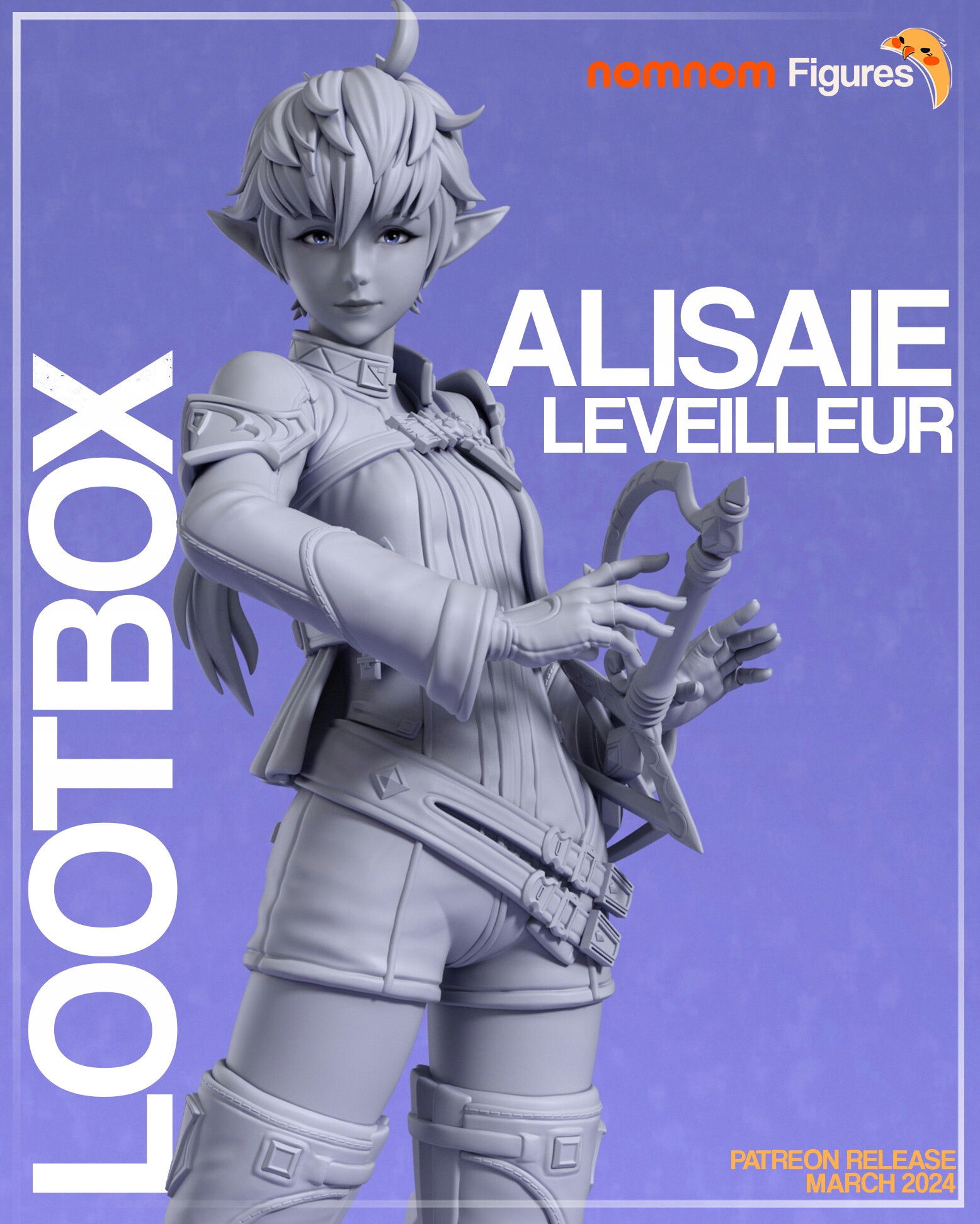 Figurka Alisaie Leveilleur Final Fantasy XIV NomNom Figures 3D tisk