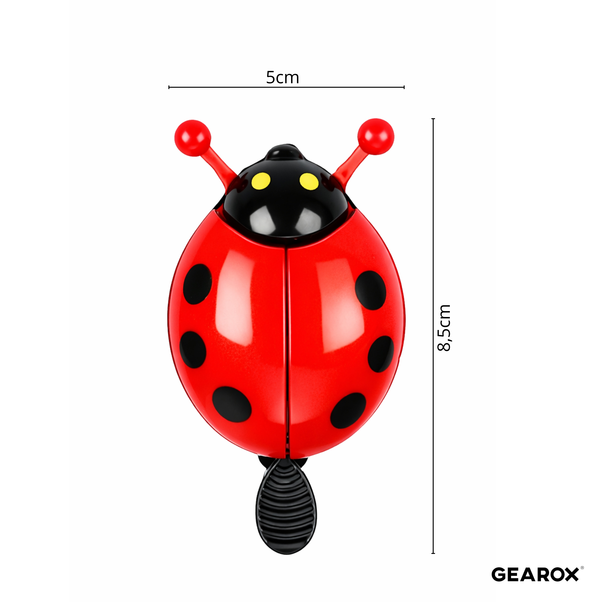 DZWONEK ROWEROWY DZIECIĘCY NA ROWER HULAJNOGĘ DLA DZIECI BIEDRONKA CZERWONA Marka Gearox