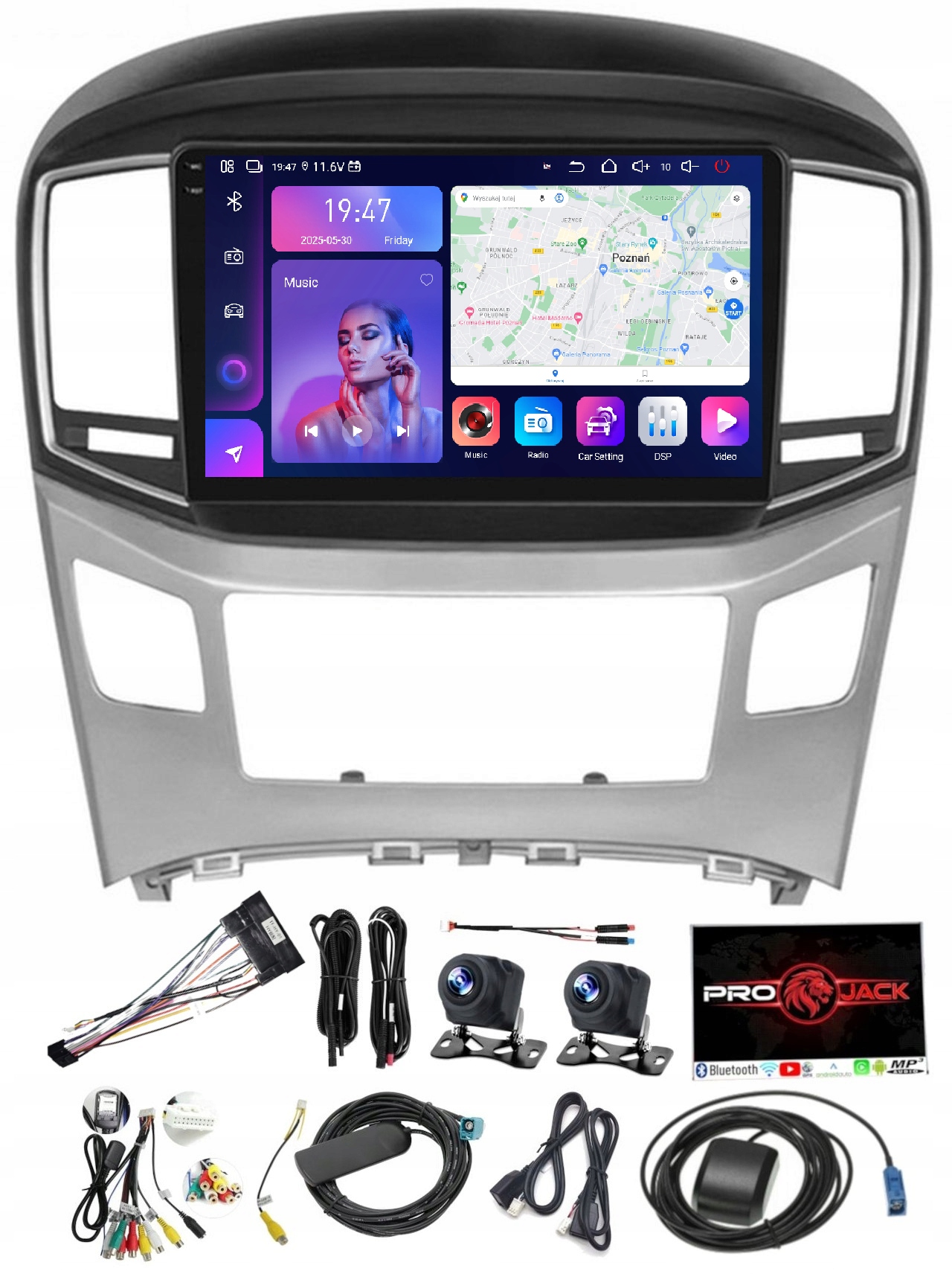 Rádio Navigace Hyundai H1 2015-2023 Android Auto 8GB 256GB Sim