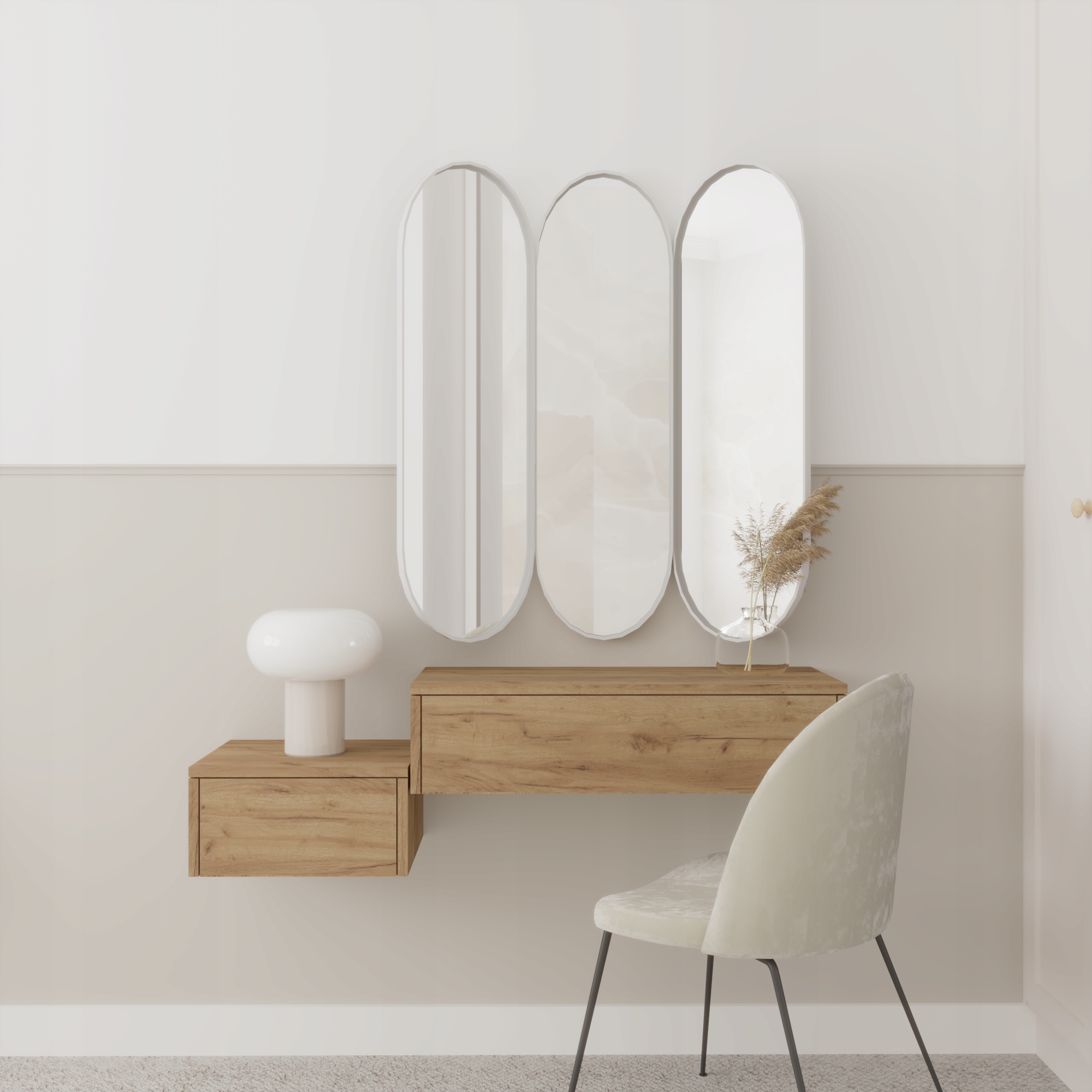 Szafka nocna Stolik 60 DĄB CRAFT wew Wisząca Głębokość mebla 33 cm