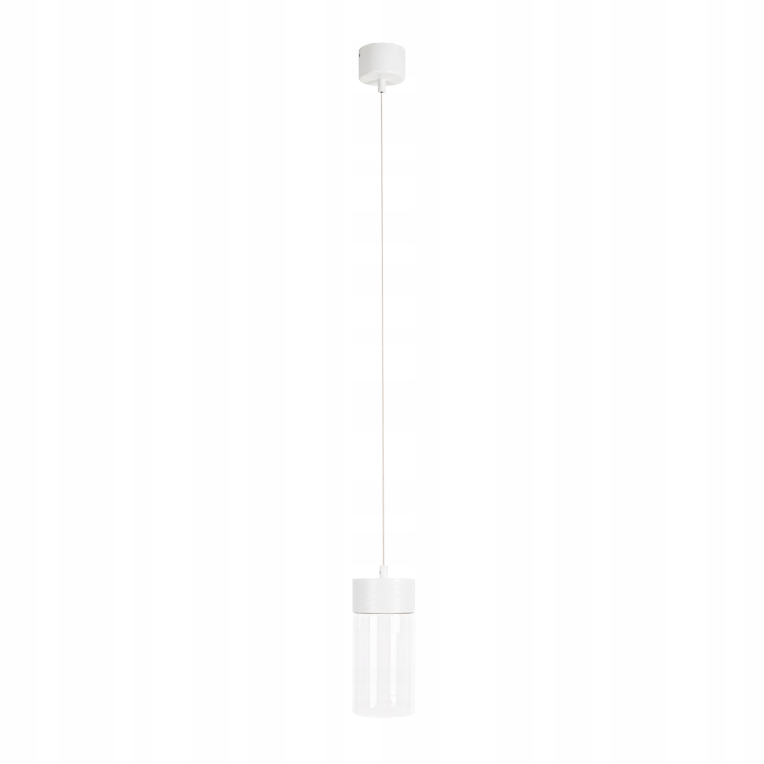 Maxlight Závesná Led lampa 7W Fusion Biela sklenená minimalistická trubica