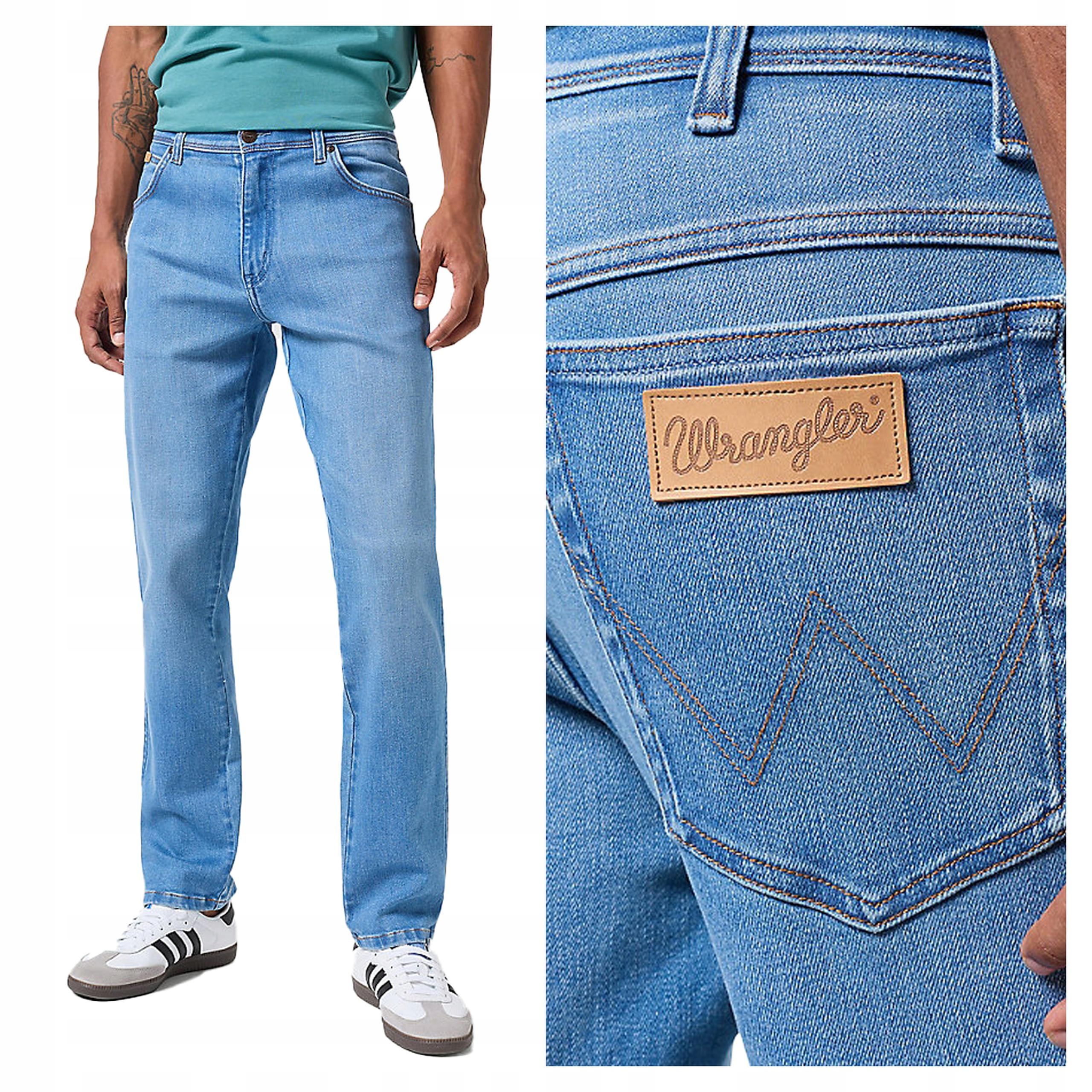 Pánské jednoduché džínové kalhoty Wrangler River 32/32