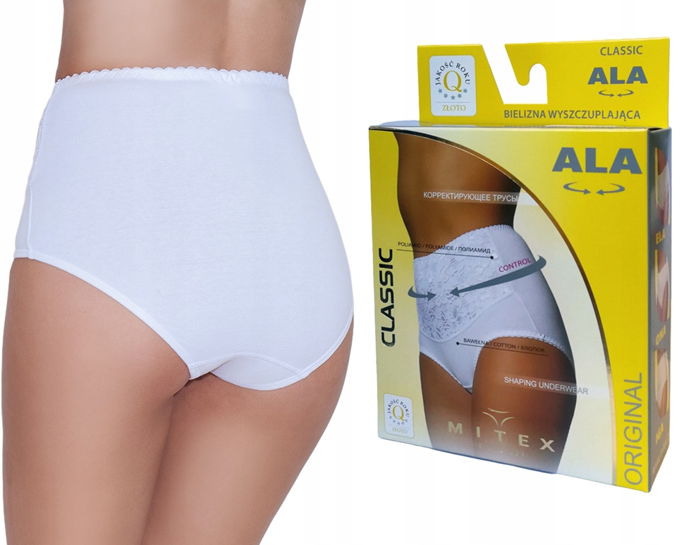 

figi modelujące Mitex Ala białe , bawełna , XL