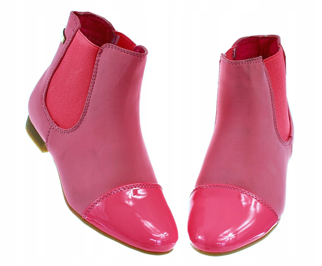 Botki Dziecięce Lakierowane Różowe Wsuwane 6331 rozmiar 32 Marka Inna marka