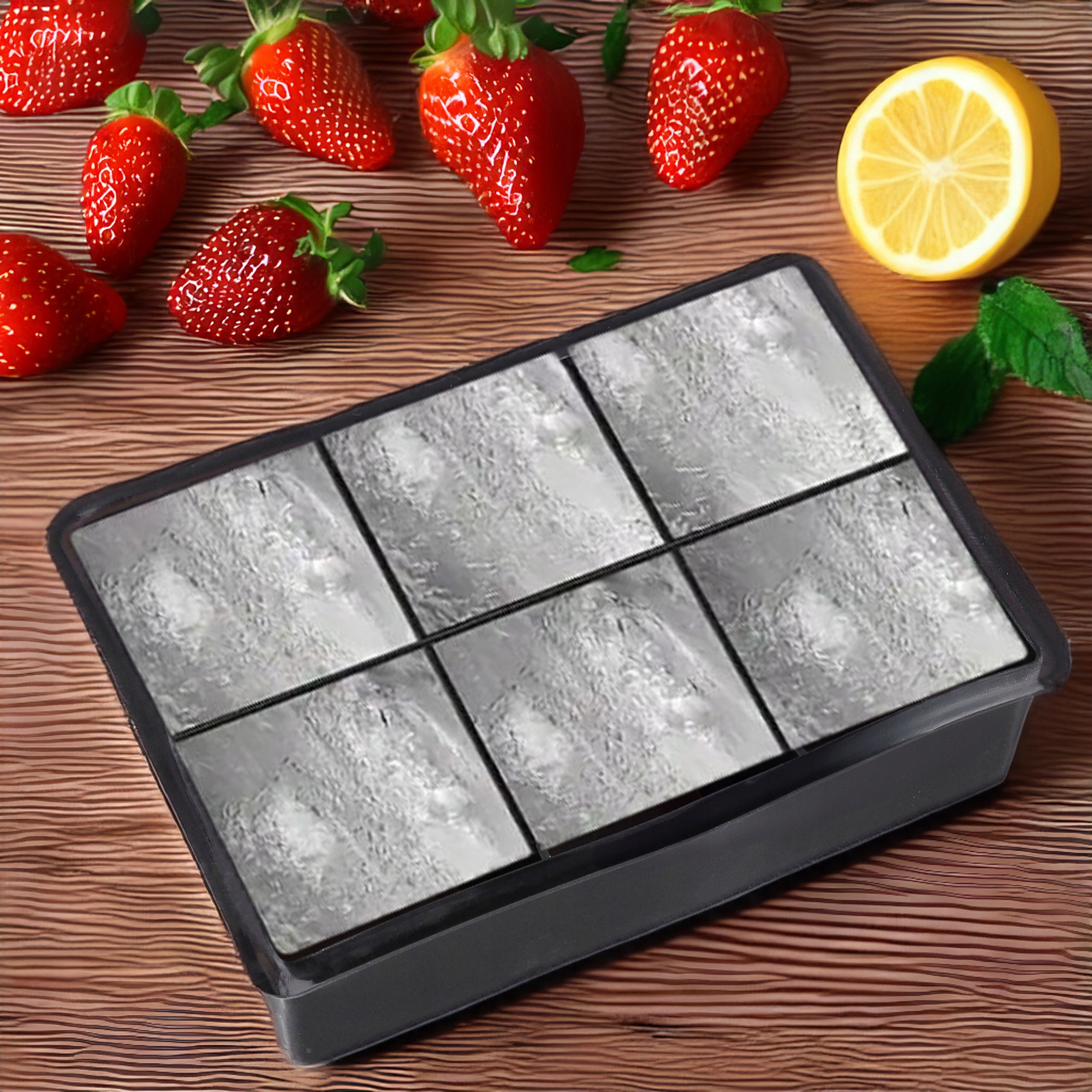 FORMA SILIKONOWA DO LODU DUŻYCH KOSTEK FOREMKA XXL IDEALNE DO CHŁODZENIA Szerokość 166 mm