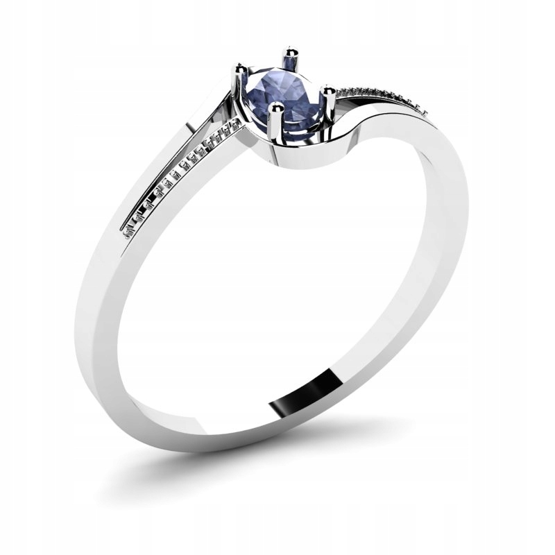 

Pierścionek Z Białego Złota Z Tanzanitem 0,20CT