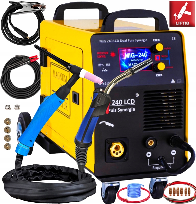 Svařovací Stroj Magnum Mig 240 Dual Puls LCD Synergie Tig