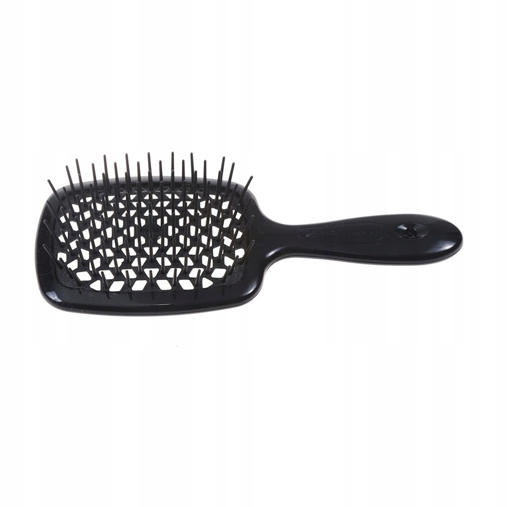 Janeke Superbrush kadeřnický kartáč na rozčesávání vlasů Černý