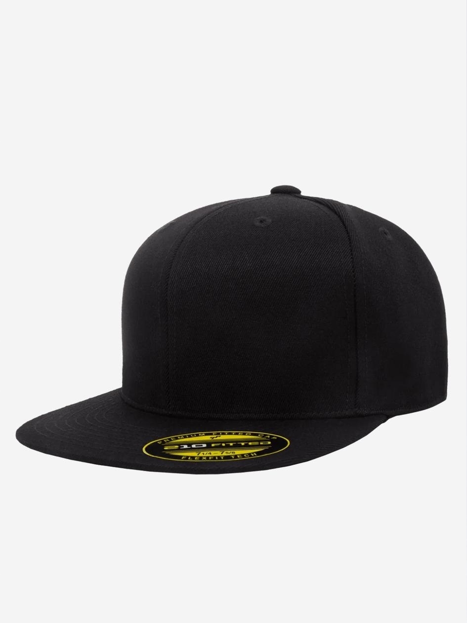 CZAPKA Z DASZKIEM FULLCAP CZYSTA BEZ LOGO KLASYCZNA FLEXFIT Czarna 55-58 Rozmiar S/M
