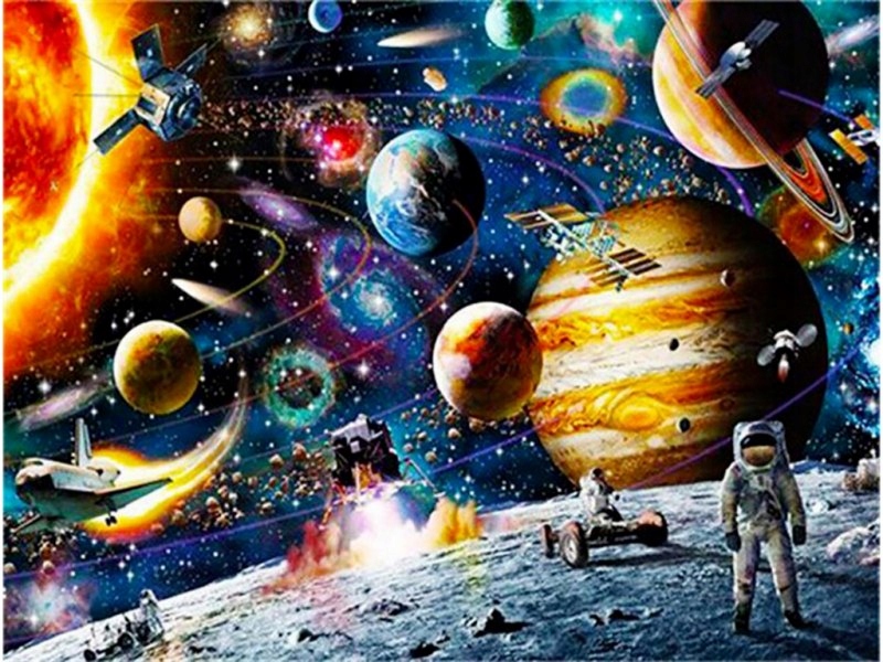 Haft Diamentowy, Obraz, Mozaika KOSMOS 40x30cm