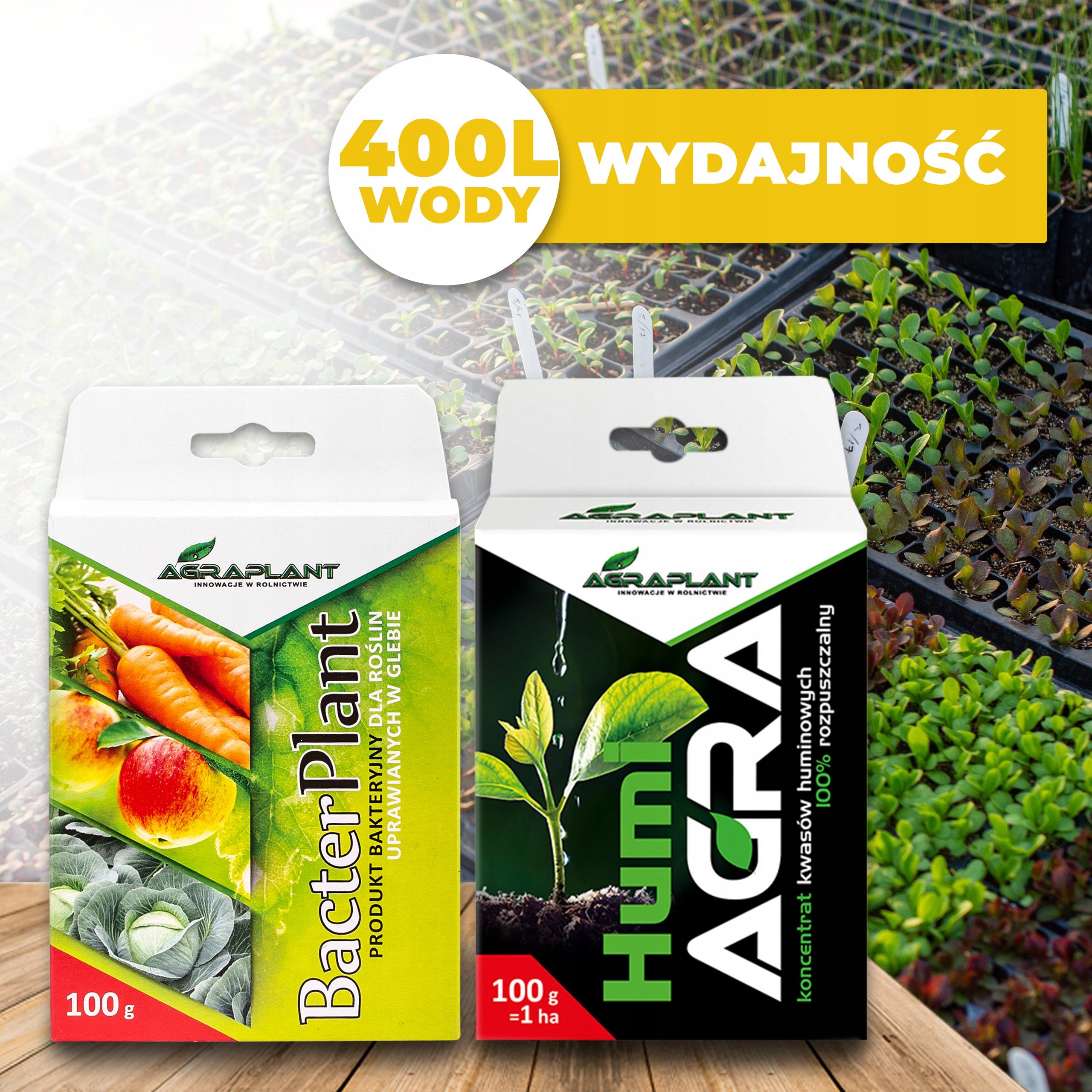 

100g kwasy humusowe 100g bakterie od Agraplant