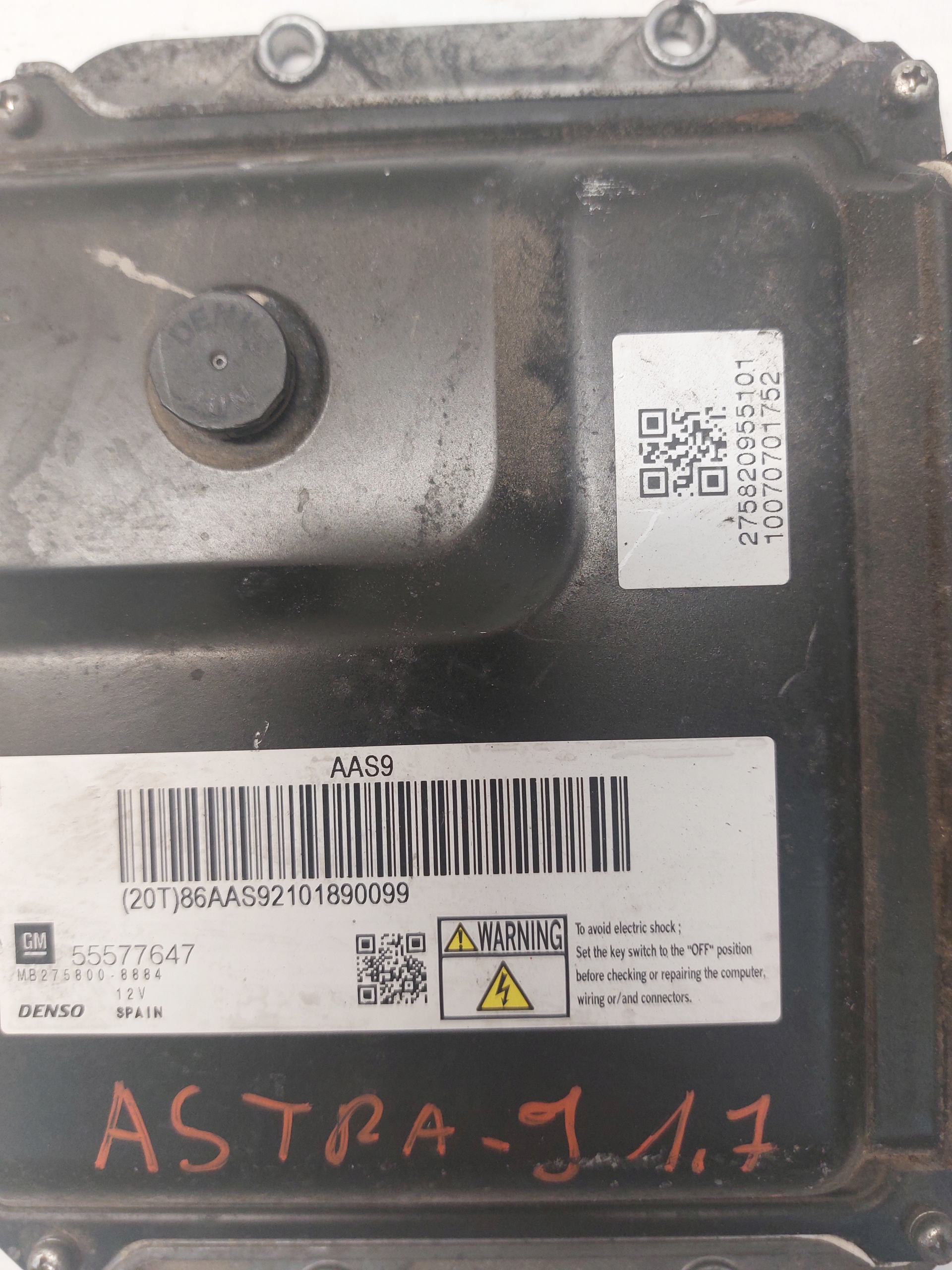 control unit OPEL ASTRA J 1.7 55577647 AAS9
